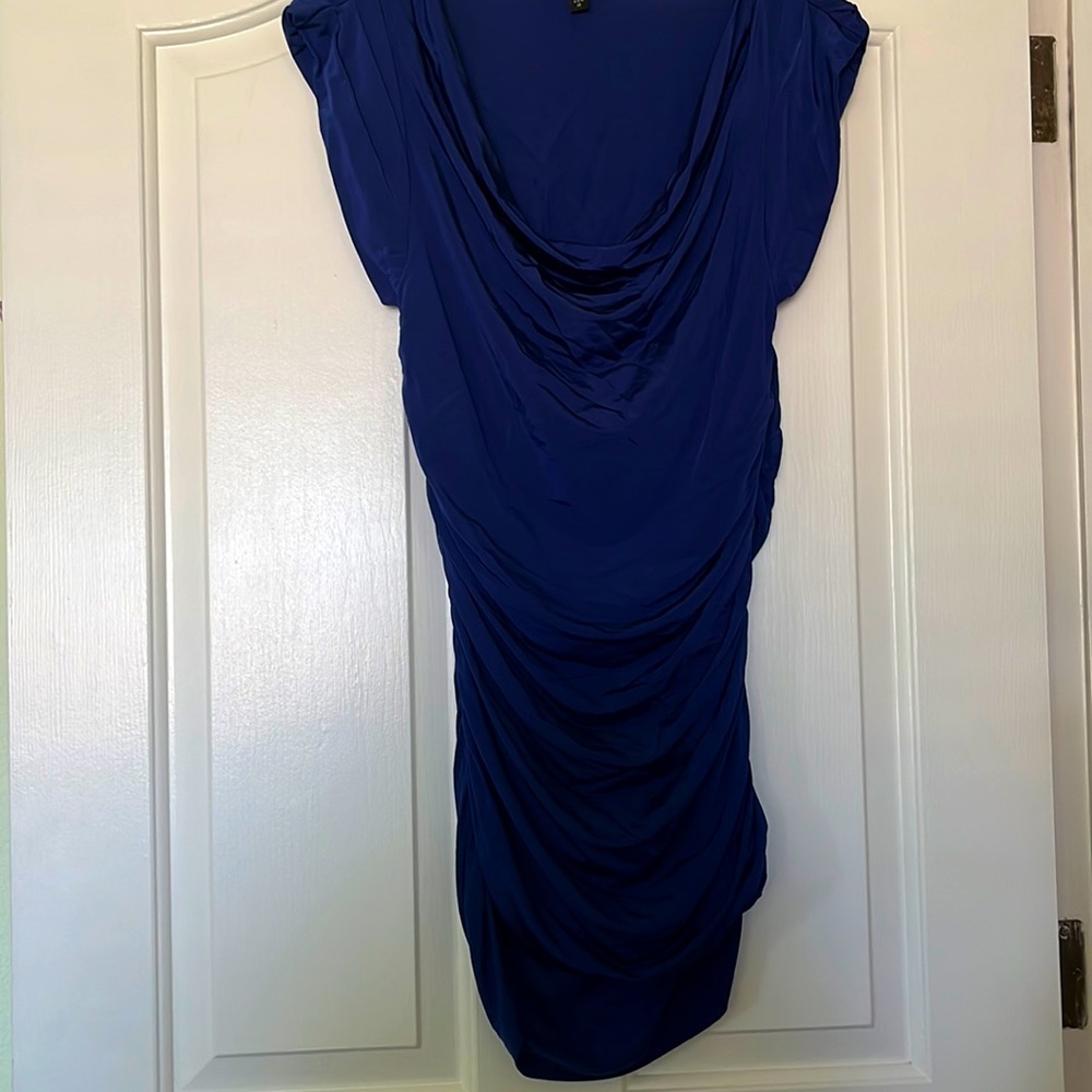Bebe blue tunic top